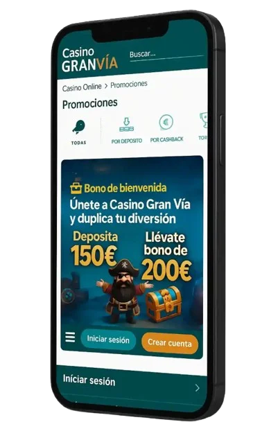 Promoción especial de Casino Gran Vía al utilizar código promocional exclusivo.